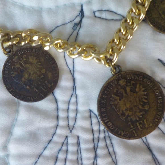 Coins Gold-Tone Chain Necklace - Picture 4 of 5